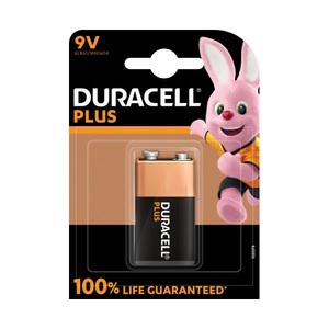 Duracell, Duracell Plus-9V B1 9 V Block-Batterie Alkali-Mangan 9 V 1 St., DURACELL Plus MN1604 9V/6LR61 K1 - Batterie (Schwarz/Kupfer)