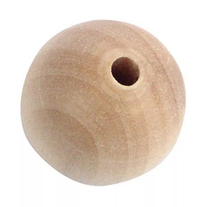 RICO Design, RICO DESIGN - Holzperlen Gebohrt 25 mm Nature, 15 Stück, Rico Design Holzperlen Gebohrt 25 mm Nature, 15 Stück