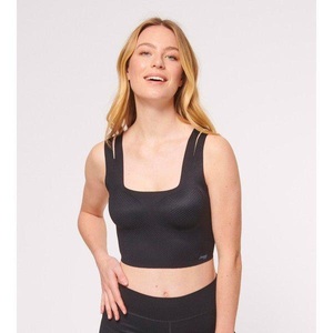 SLOGGI, Bustier Mit Träger Damen Black XS, Sloggi Bustier »ZERO Feel Flow Top«, Shirt Top, Double-Cut-Out-Träger