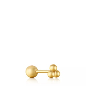 ANIA HAIE, ANIA HAIE Ohrstecker Damen Gold 7mm, Ania Haie - Ohrstecker, Einzelohrring, 7mm, Gold