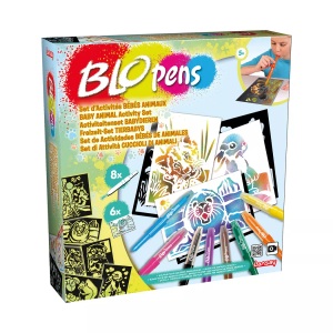 Lansay, Lansay - Blopens Baby Animal Activity Set (Mehrsprachig), Sprühstifte Set Tierbabys