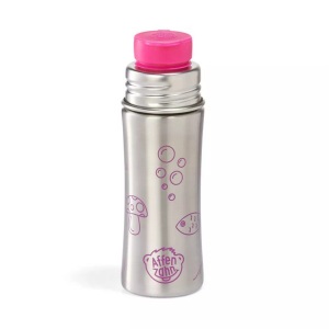 Affenzahn, Trinkflasche Eule, Trinkflasche EULE 0 33l in silber/pink