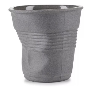 Revol, Revol - Espressotasse 8 cl - Grau, Knitterbecher Espresso 8cl, grau matt
