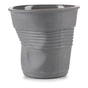 Revol, Revol - Espressotasse 8 cl - Grau, Knitterbecher Espresso 8cl, grau matt