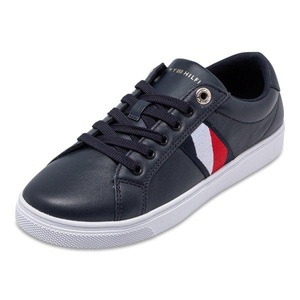 Tommy Hilfiger, Sneakers, Low Top Damen Marine 41, Tommy Hilfiger Sneaker »CORPORATE TOMMY CUPSOLE«, mit seitlichen Streifen, Freizeitschuh, Halbschuh, Schnürschuh