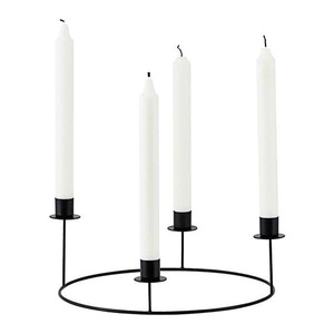 House Doctor, House Doctor-Ring Candle Stand, Black, house doctor - Kerzenständer, 27X11.5CM, Black
