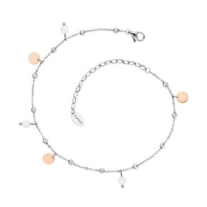 Engelsrufer, Engelsrufer Fusskette »Little Joy Bicolor, ERFS-LILJOY-PE-BI«, ERFS-LILJOY-PE-BI