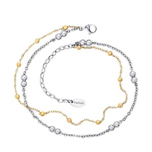 Engelsrufer, Engelsrufer Fusskette »Moonlight Twin Bicolor, ERFS-LILMOON-G«, Engelsrufer ERFS-LILMOON-G Damen Fusskette