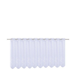 Gerster Collection, Scheibengardinen Bistro Stickerei Rose, Gerster Collection - Scheibengardinen, 150X50CM, Weiss
