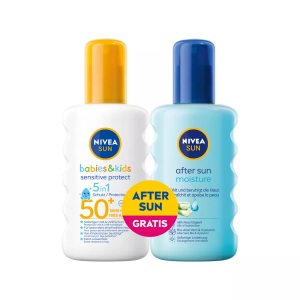 Nivea, Mixpack Kids Sensitive Spray Lsf 50 + After Sun Spray Damen Set, Nivea Mixpack Kids Sensitive Spray LSF50 400ml +After Sun Spray (1 Stk)