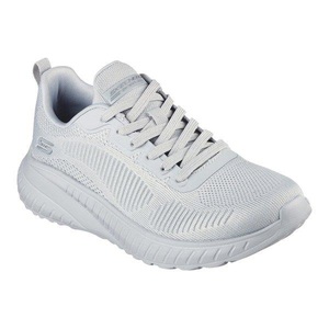 Skechers, Skechers Sneaker »BOBS SQUAD CHAOS FACE OFF«, mit komfortabler Innensohle, Skechers Schnürschuh Bobs Sport Squad Chaos Damen hellgrau