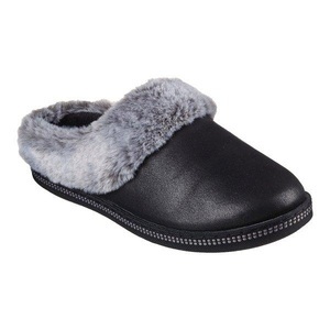 Skechers, Hausschuhe Damen Black 40, Skechers Hausschuh für Damen aus weichem Mikrofaser Textilmaterial schwarz