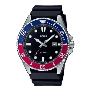 Casio, Analoguhr Herren Black 44mm, Casio Collection MDV-107-1A3VEF Herrenuhr