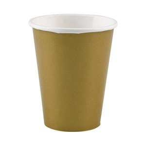 Amscan, Kartonbecher Gold Gold, Amscan - Kartonbecher Rot, Gold