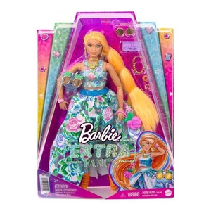 Mattel, Barbie Extra Fancy Puppe im blauen Kleid mit Blumenmuster, Barbie Anziehpuppe »Barbie Extra Fancy Puppe im blauen Kleid«
