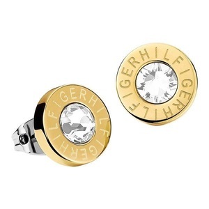Tommy Hilfiger, Tommy Hilfiger 2700753 Ohrstecker Gold Ton Ohrringe Edelstahl, Tommy Hilfiger Classic Signature Ohrschmuck Damen