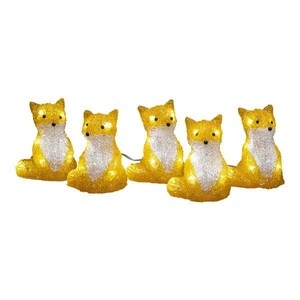 KONSTSMIDE CHRISTMAS, LED-Leuchtfigur Fuchs, 5er-Set als Kette, KONSTSMIDE LED Dekofigur »Füchse«, Leuchtmittel LED-Modul LED fest integriert