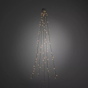 Konstmide CHRISTMAS, Vormontierter LED-Lichtermantel m. Ring 5 Str. 150, Konstsmide - Lichterkette, 18X18X8CM, Braun
