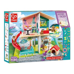 undefined, Hape Interaktives Puppenhaus FSC E3411A, Puppenhaus ROCK & SLIDE in bunt