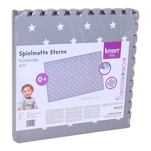 Knorrtoys, knorr® toys Softteppich Matte grau Sterne, Knorrtoys® Puzzlematte »Sterne Grau«