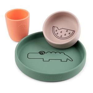 Done by Deer, Done by Deer? Geschirr-Set Croco Farbmix, Silikon, 