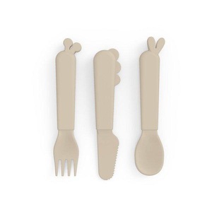 Done by Deer, Done by Deer? Besteck-Set Kiddish Deer friends Sand, Besteck-Set KIDDISH - DEER FRIENDS 3-teilig in sand