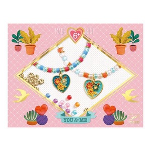 DJECO, Djeco Herz zum Auffädeln YOU & ME, Djeco - Schmuckbasteln, 3X15.5X12CM, Multicolor