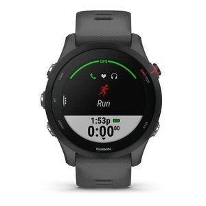 Garmin, Garmin Forerunner 255 Basic Sportuhr, GARMIN Forerunner 255 - Smartwatch (33 mm, Silikon, Schiefergrau/Schwarz)