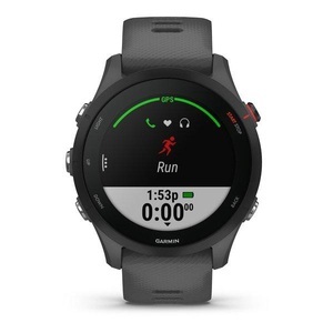 Garmin, Garmin Forerunner 255 Basic Sportuhr, GARMIN Forerunner 255 - Smartwatch (22 mm, Silikon, Schiefergrau/Schwarz)