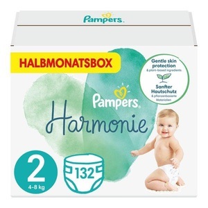 Pampers, Pampers - Harmonie - Grösse 2 (4 - 8 kg), 132 Windeln, Pampers Harmonie Windeln