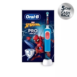 Oral-B, Oral-B Vitality Pro 103 Kids Spiderman Zahnbürste, ORAL-B Vitality Pro 103 Kids Spiderman 3+ - Elektrische Zahnbürste (Blau)