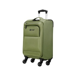 SW41BAGS, Weichschalenkoffer, Spinner Unisex Grün 55 CM, 