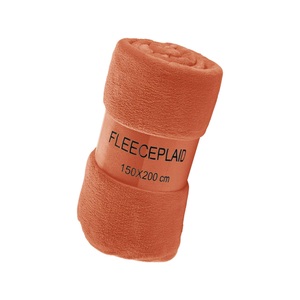 undefined, Weiche, flauschige Fleecedecken in verschiedenen Farben, Wohndecke Coral Orange Polyester 200 cm 150 cm