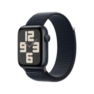 Apple, APPLE Watch SE (GPS) 44 mm - Smartwatch (Stufenlos verstellbar, Textil (Carbon Neutral), Mitternacht/Mitternacht), 