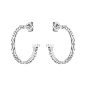 Boss, Ohrringe Damen Silber 23mm, BOSS Paar Creolen »Schmuck Edelstahl Ohrschmuck Ohrringe ZIA«