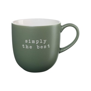 ASA Selection, hey! Becher simply the best, Asa Selection - Mug mit Henkel, 350 ml, Grün