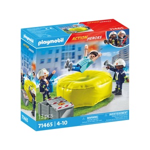 PLAYMOBIL, 71465 Feuerwehrleute mit Luftkissen Multicolor, Playmobil® Spielbausteine »Action Heroes Feuerwehrleute mit Luftkissen 71465«, (13 St.)