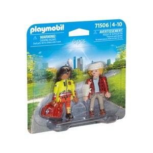 PLAYMOBIL, 71506 Sanitäterin Mit Patient Unisex Multicolor, Playmobil - 71506 Sanitäterin mit Patient, Multicolor