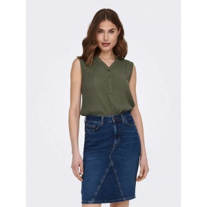 ONLY, ONLY Blusentop »ONLJETTE LIFE S/L TOP WVN NOOS«, ONLY Blusentop »ONLJETTE ? Blusentop mit V-Ausschnitt und Knopfleiste« regular fit, modisch, Web, Viskose, V-Ausschnitt