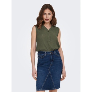ONLY, ONLY Blusentop »ONLJETTE LIFE S/L TOP WVN NOOS«, ONLY Blusentop »ONLJETTE ? Blusentop mit V-Ausschnitt und Knopfleiste« regular fit, modisch, Web, Viskose, V-Ausschnitt
