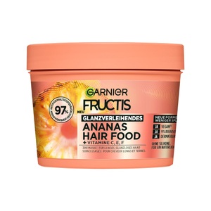 Garnier, Garnier Fructis Garnier Fructis Glanzverleihende Ananas Hair Food - 3in1 Maske haarkur 400.0 ml, GARNIER FRUCTIS Glanzverleihendes Ananas Hair Food 3in1 Maske (400ml)