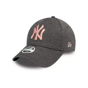 New Era, New Era Nuova era 9Forty ladies Cap - JERSEY New York Yankees grigio rosa, New Era 9Forty Cap / Strapback - Dunkelgrau meliert Einheitsgroesse Damen