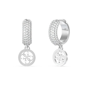 Guess, Ohrringe Damen Silber 22mm, Guess - Ohrringe, Crazy Earrings, 22mm, Silber