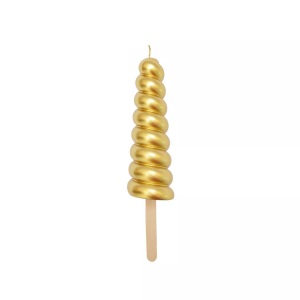 Scrap Cooking, Kerze XXL Einhorn-Horn gold, Kerze XXL Einhorn-Horn gold