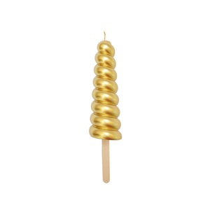 Scrap Cooking, Kerze XXL Einhorn-Horn gold, Kerze XXL Einhorn-Horn gold