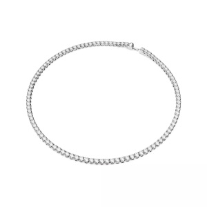 Swarovski, Halskette Damen Silberfarben 41cm, Swarovski - Halskette, Matrix, 41cm, Silberfarben