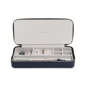Stackers, Schmuckbox Damen Blau 43.5X30.0X21.5CM, Stackers - Schmuckbox, Zipped Travel, 43.5X30.0X21.5CM, Blau