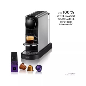 Krups, KRUPS CitiZ Platinum - Nespresso® Kaffeemaschine (Titan), Nespresso CitiZ Platinum Kaffeemaschine von Krups Aluminium