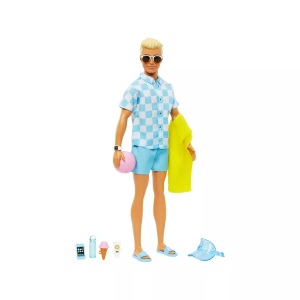 Mattel, Barbie Strandtag Ken, Puppe, Barbie - Strandtag Ken, Multicolor