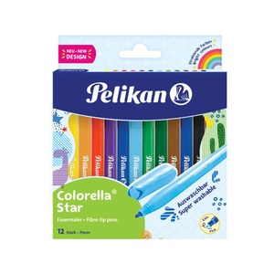 Pelikan, Filzstifte Set Filzstifte Set, Pelikan Fasermaler Colorella Star 12 Farben